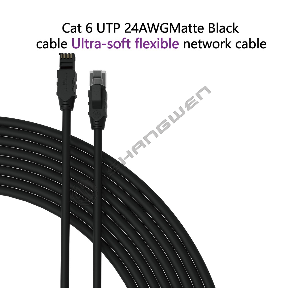 Cat 6 UTP 24AWG Matte Black Basic version